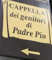 The place of interment of Padre Pio's Parents, his brother Michele and Mary Pyle